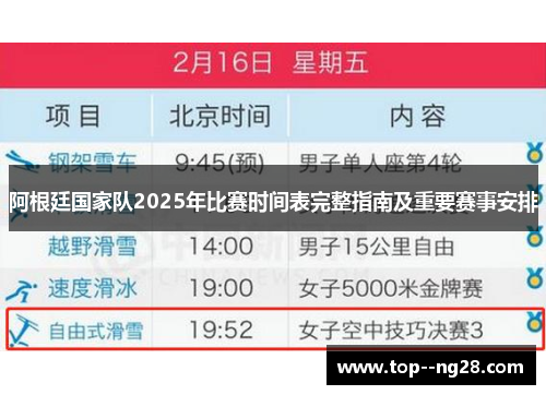 阿根廷国家队2025年比赛时间表完整指南及重要赛事安排